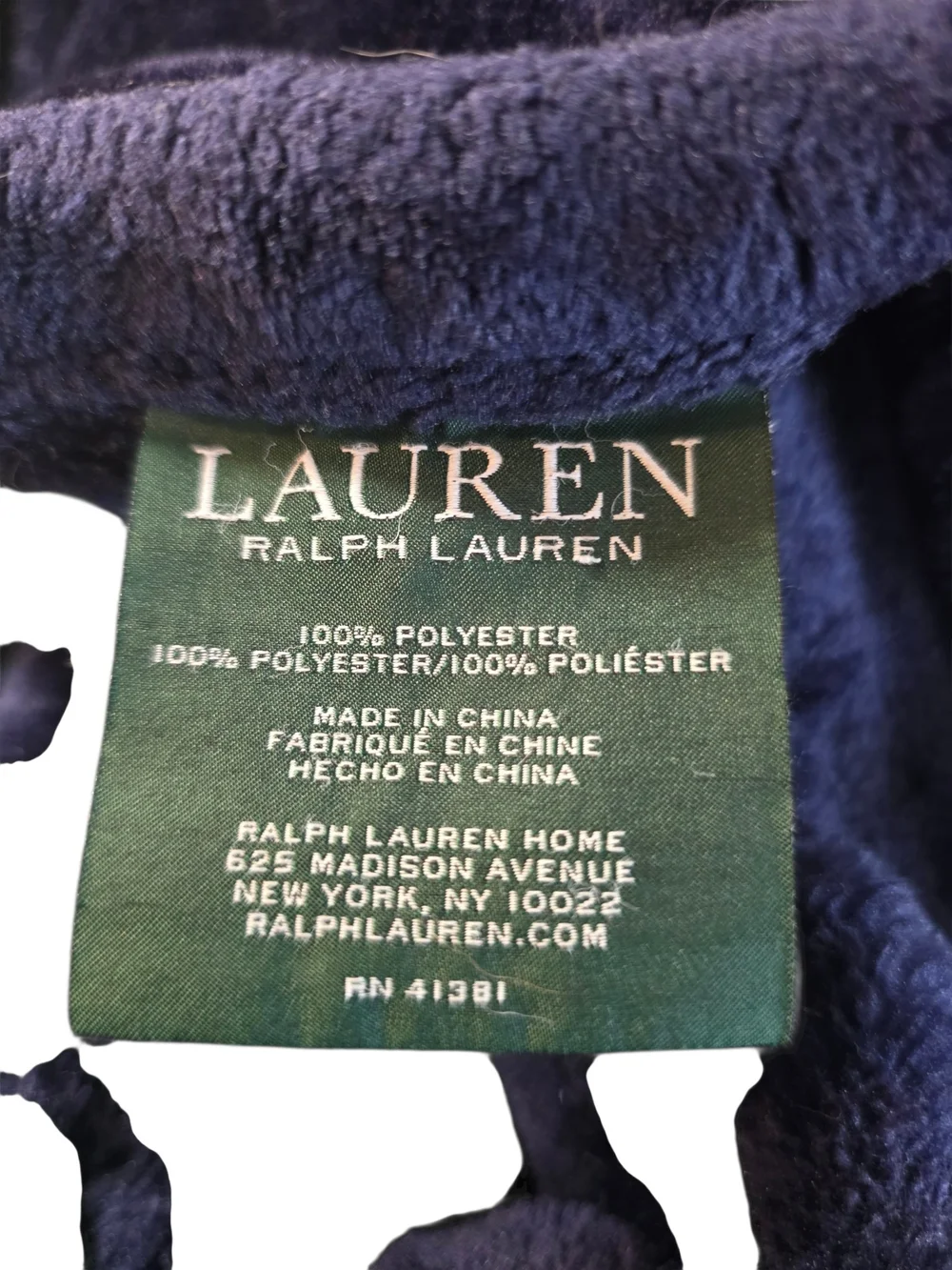 Ralph Lauren Deep Navy Velvet King Size